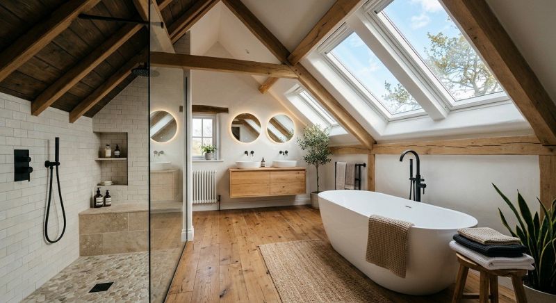 Attic Bathroom Remodeling in Union County, NC